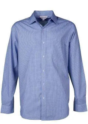 Aussie Pacific Men's Toorak Long Sleeve Shirt 1901L Corporate Wear Aussie Pacific Navy/White XXS